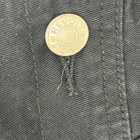 Vtg Revolt Clothing Black Denim Overall size Small - Picture 8 of 12